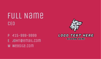 Mad Wolf Animal Business Card Image Preview