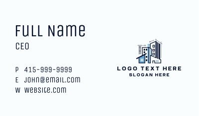 Architect Building Draft Business Card Image Preview