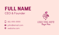 Minimalist Rose Floral  Business Card Image Preview