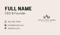 Law Justice Letter A Business Card Image Preview