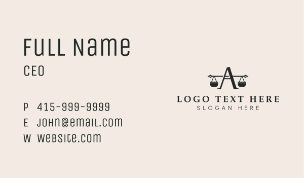 Law Justice Letter A Business Card Design Image Preview