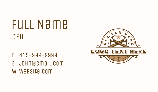 Hammer Lumber Carpentry Business Card Design Image Preview