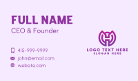 Purple Gradient Letter H Business Card Image Preview