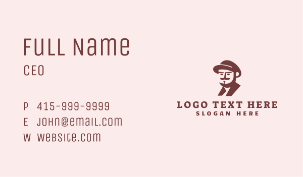 Hipster Mustache Beard Business Card Design Image Preview