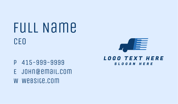 Fast Delivery Truck Business Card Design Image Preview
