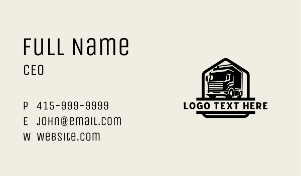 Trucking Cargo Dispatch Business Card Design Image Preview