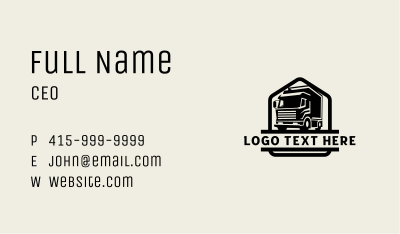 Trucking Cargo Dispatch Business Card Image Preview