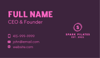 Pink Circle Letter Business Card Image Preview