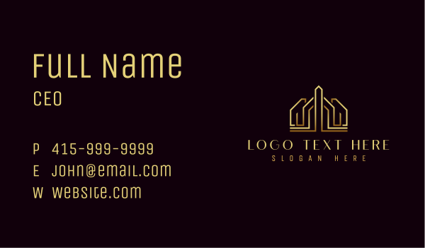 Luxury Property Residential Business Card Design Image Preview