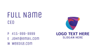 Colorful Shield Stroke Business Card Image Preview