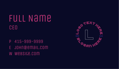 Generic Futuristic Letter Business Card Image Preview