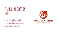 Red Gaming Dragon Emblem Business Card Image Preview