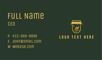 Organic Tea Kettle Badge Business Card Image Preview