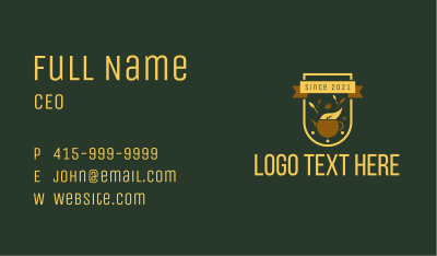 Organic Tea Kettle Badge Business Card