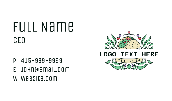 Tacos Cafeteria Cuisine Business Card Design Image Preview