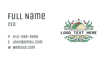 Tacos Cafeteria Cuisine Business Card Image Preview
