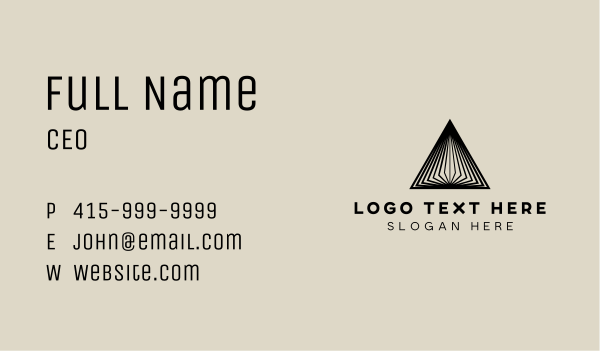 Corporate Agency Pyramid Business Card Design Image Preview