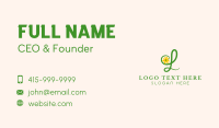 Sunflower Floral Letter L Business Card Image Preview