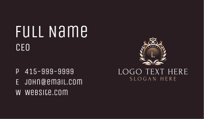 Luxury Royal Crest Business Card Image Preview