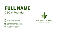 Green Cannabis Stripes Business Card Image Preview