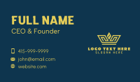 Gold Diamond Crown Business Card Design