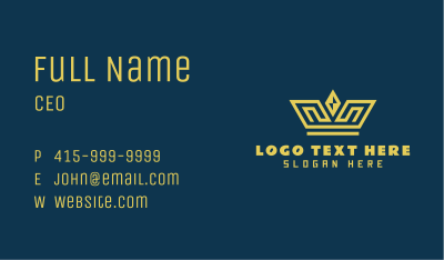 Gold Diamond Crown Business Card Image Preview