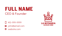 Red Crown Outline Business Card Image Preview