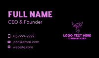 Neon  Lady Seductress Business Card Design
