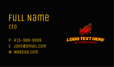 Dragon Creature Gaming Business Card Image Preview