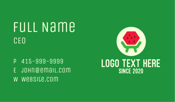 Fresh Watermelon Furniture  Business Card Design Image Preview