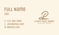 Needle Stitch Letter P Business Card Image Preview