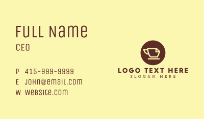 Office Coffee Cafe Business Card