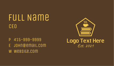 Coffee Bookworm Business Card Image Preview