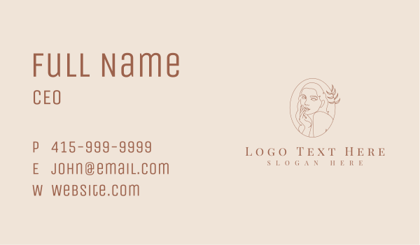 Minimalist Female Emblem Business Card Design Image Preview