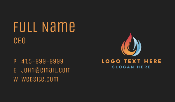 Torch Ice Flame  Business Card Design Image Preview