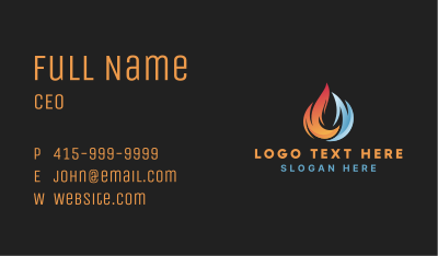Torch Ice Flame  Business Card Image Preview