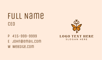Butterfly Wings Key Boutique Business Card Image Preview