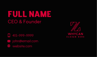 Letter Z Minimalist Software Business Card Image Preview