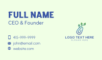 Gradient Eco Paper Clip Business Card Preview