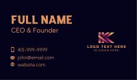 Abstract Gradient Letter K Business Card Image Preview