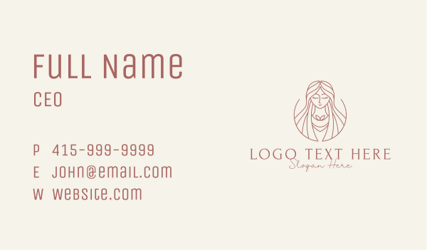 Feminine Woman Maiden Business Card Design Image Preview