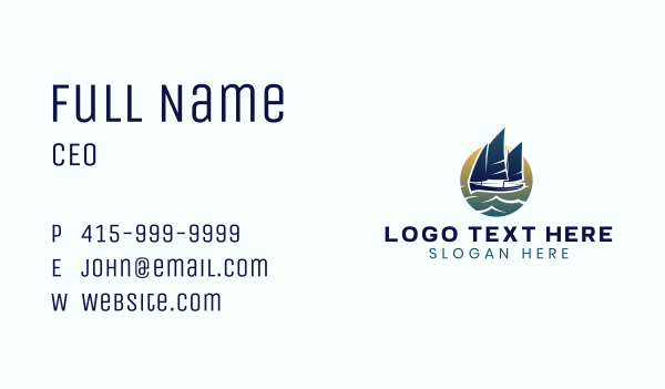 Yacht Sea Sailing Business Card Design Image Preview