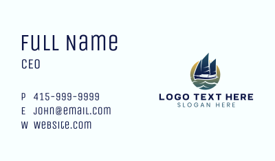 Yacht Sea Sailing Business Card Image Preview