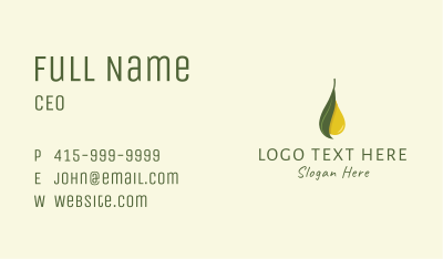 Leaf Oil Extract Business Card Image Preview
