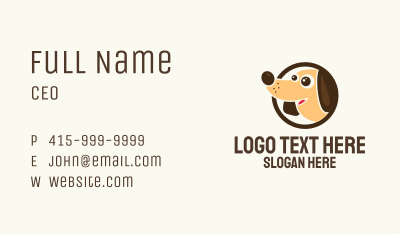 Happy Dog Character Business Card Image Preview