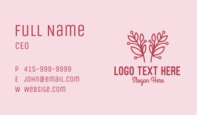 Pink Flower Shop  Business Card Image Preview