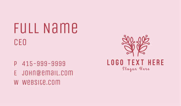 Pink Flower Shop  Business Card Design Image Preview