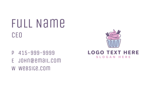 Cupcake Icing Pastry Business Card Design Image Preview