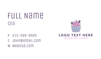 Cupcake Icing Pastry Business Card Image Preview