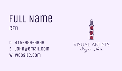 Artistic Wine Bottle Business Card Image Preview
